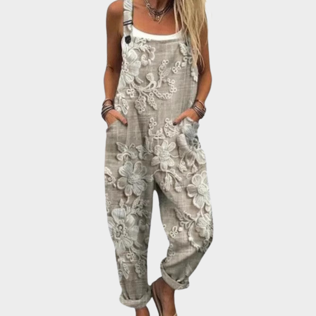 Relaxed Fit Printed Jumpsuit for Women - Comfortable Overalls