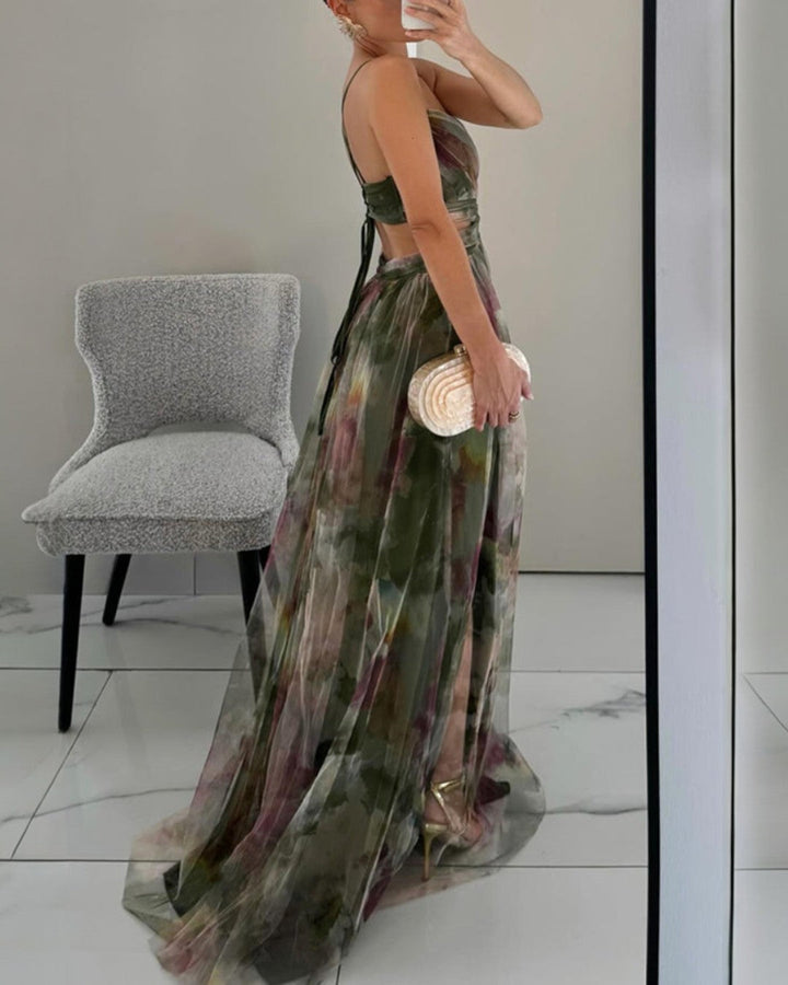 Marbella | Maxikleid mit Spaghettiträgern
