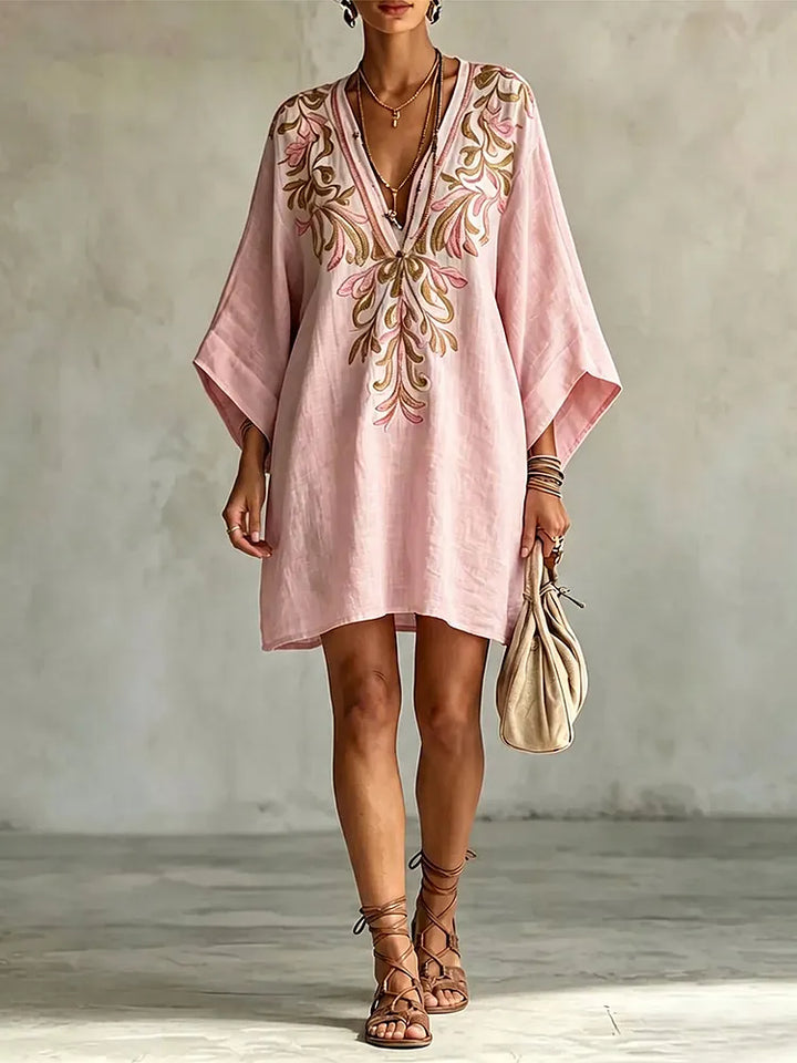 Ottilie™ | Vestido suave con escote en V y estampado floral
