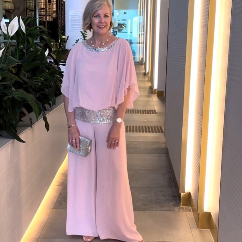 Wide Leg Pants Set for Women - Elegant Two Piece Outfit