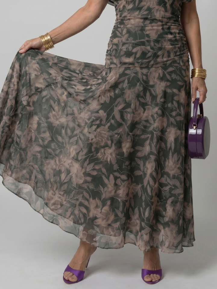 Calen | Vestito midi fluido con spalle scoperte