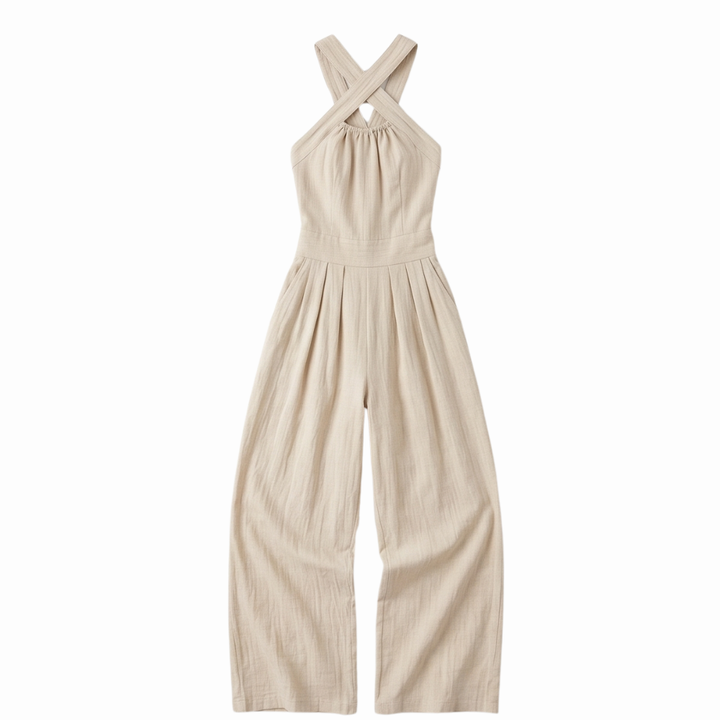 Halter Jumpsuit for Women - Wide Leg Summer One Piece