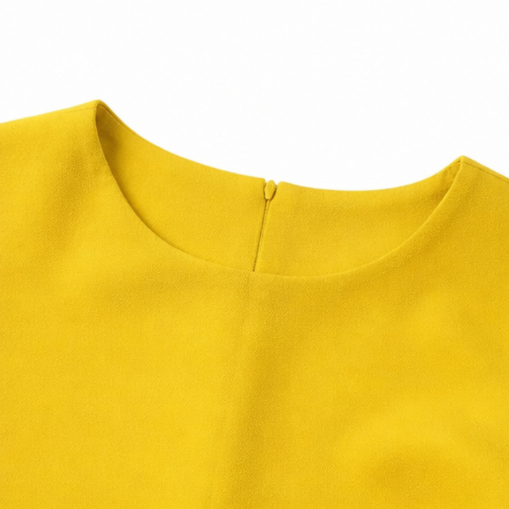 Bell Sleeve Mini Dress - Ruffle Detail Shift Dress for Women