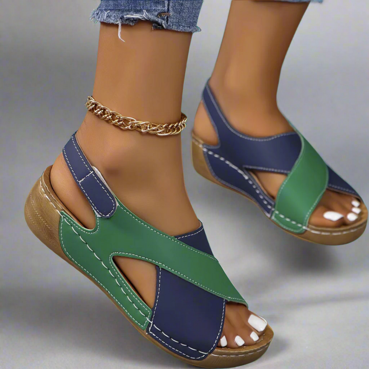 Remi | Sandali slingback colorblock