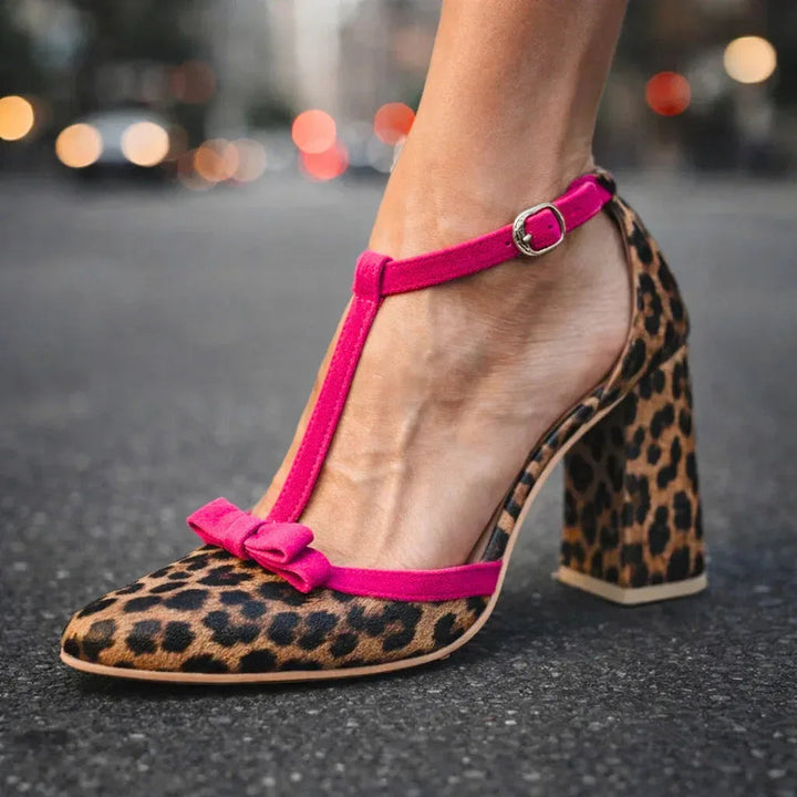 VALENTINA LEOPARD HEELS