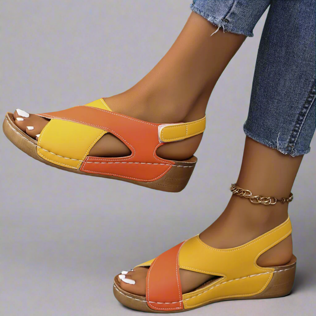 Remi | Sandali slingback colorblock
