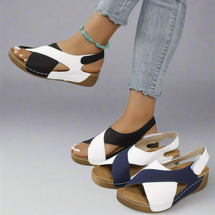 Remi | Sandali slingback colorblock
