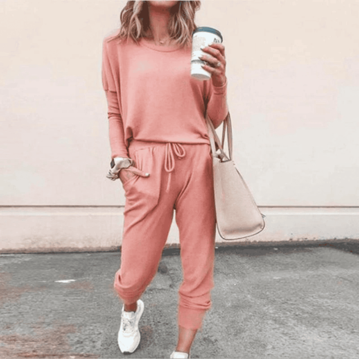 Nylie™ | Conjunto de Moletom Relaxado Jogger