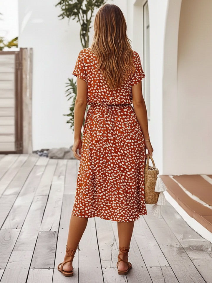 Vestito Midi Boho Arancione