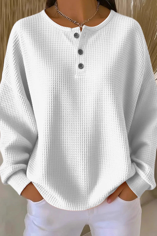 Aurelie | Henley de Punto Waffle