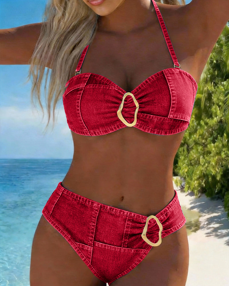 Patricia™ | Dvoudílné bikiny s kovovou sponou a šlemi