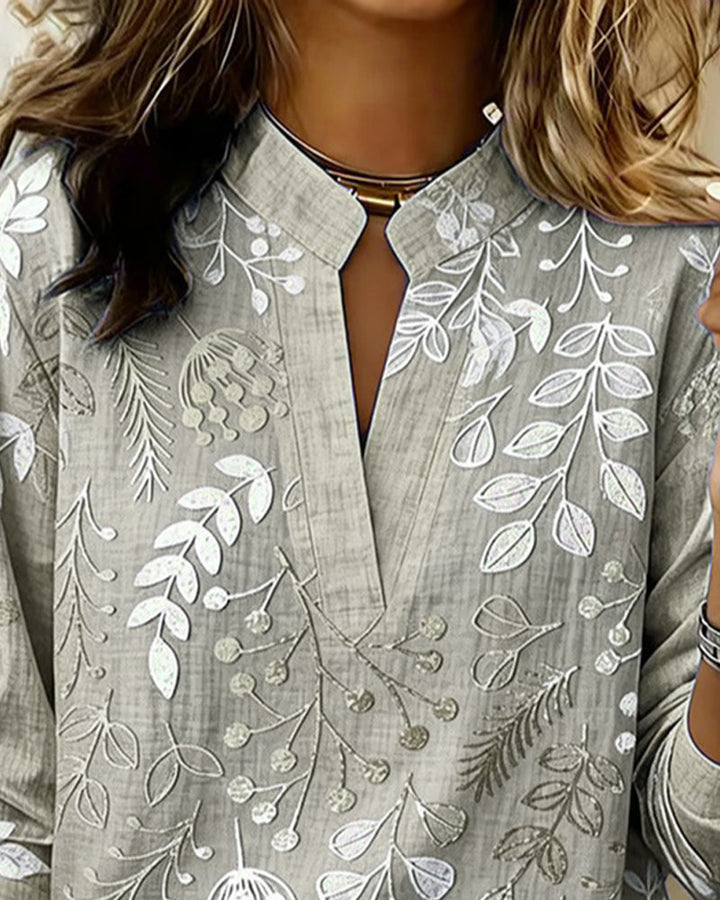 Floral V-Neck Blouse for Women | Lightweight Pastel Top