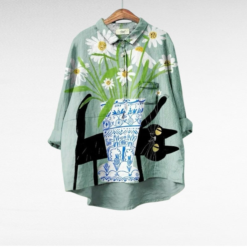 Alice | Elegante Leinen-Sommerbluse