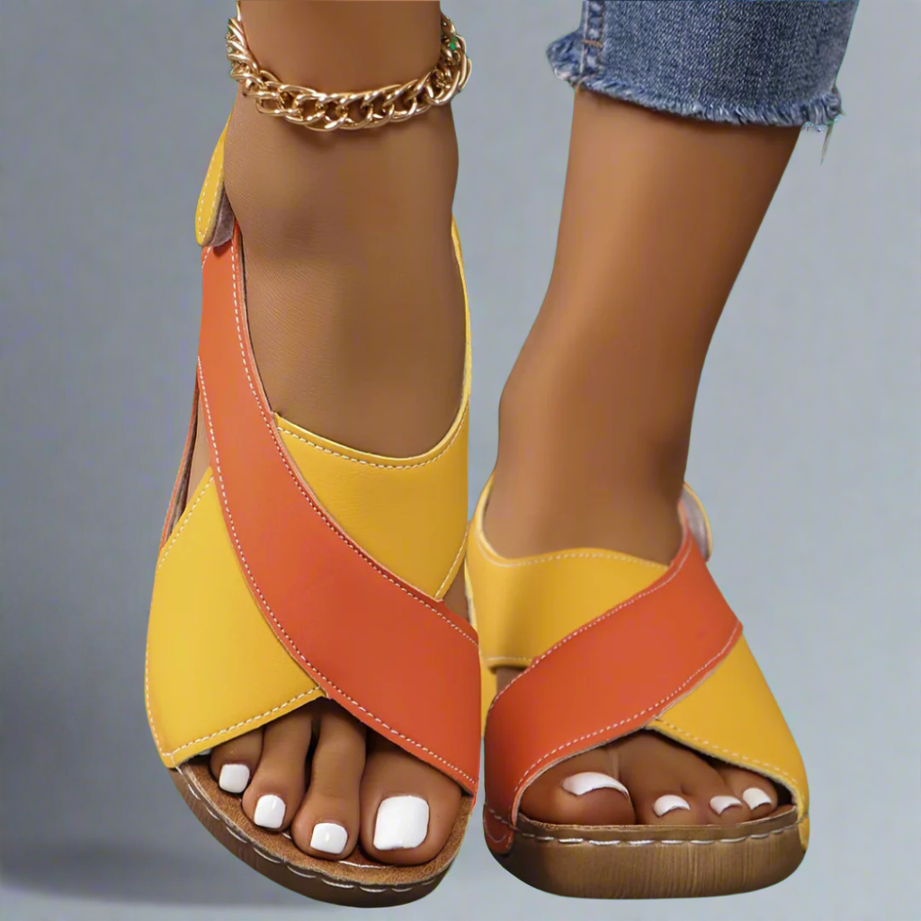 Remi | Sandali slingback colorblock