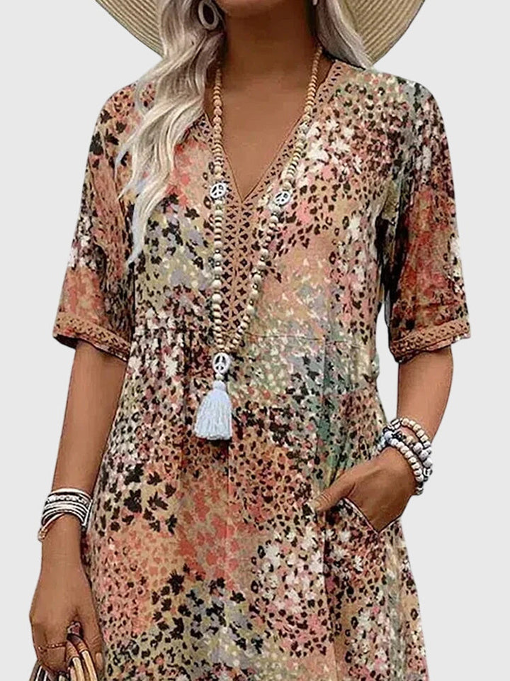 Yvonna™ | Vestido midi elegante con flores