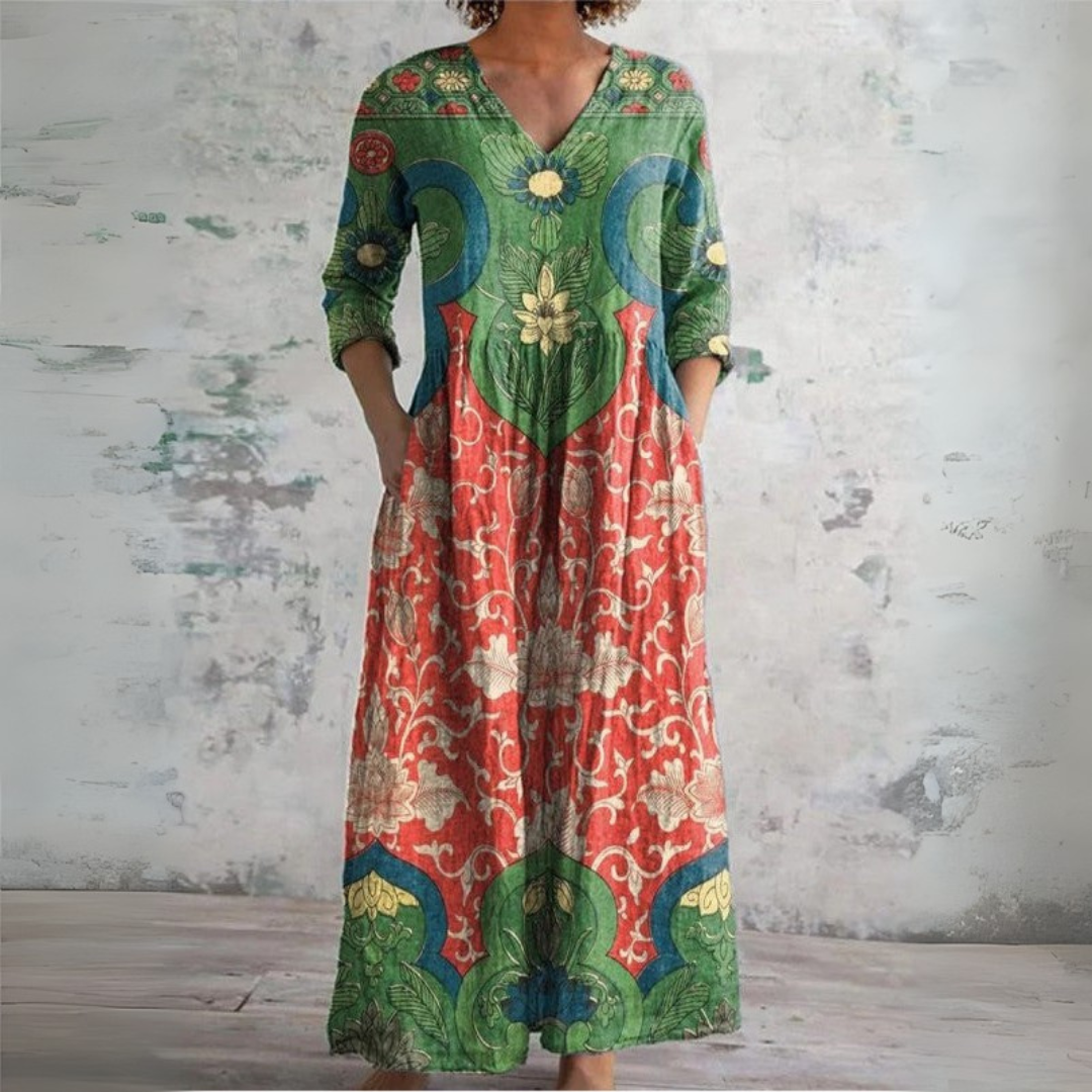 Lilith | Vintage Floral Maxi Dress