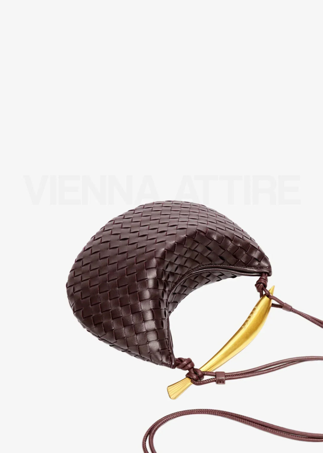 Alexandra – Sac à motif tissé avec poignée dorée