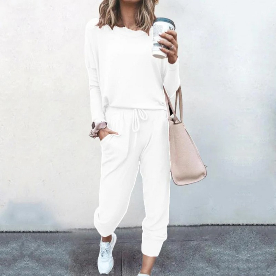 Nylie™ | Conjunto de Moletom Relaxado Jogger