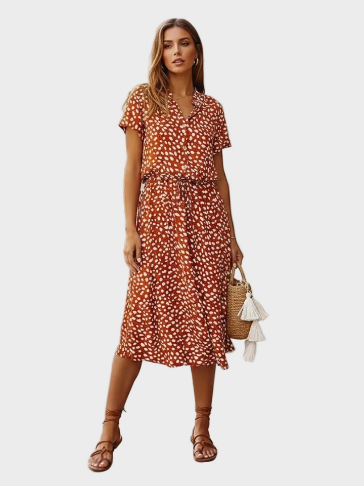 Vestito Midi Boho Arancione