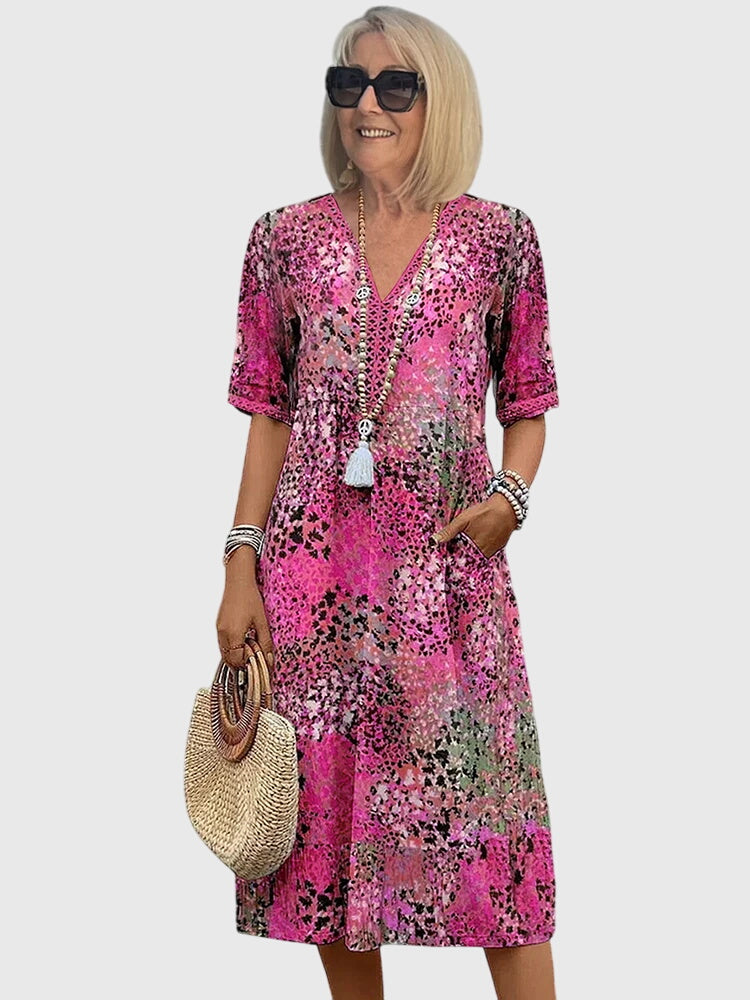Yvonna™ | Vestido midi elegante con flores