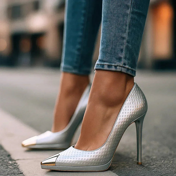 AVELINE GOLD-POINT HEELS