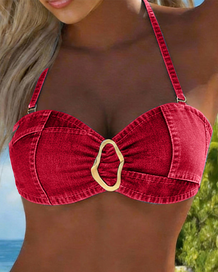 Patricia™ | Dvoudílné bikiny s kovovou sponou a šlemi