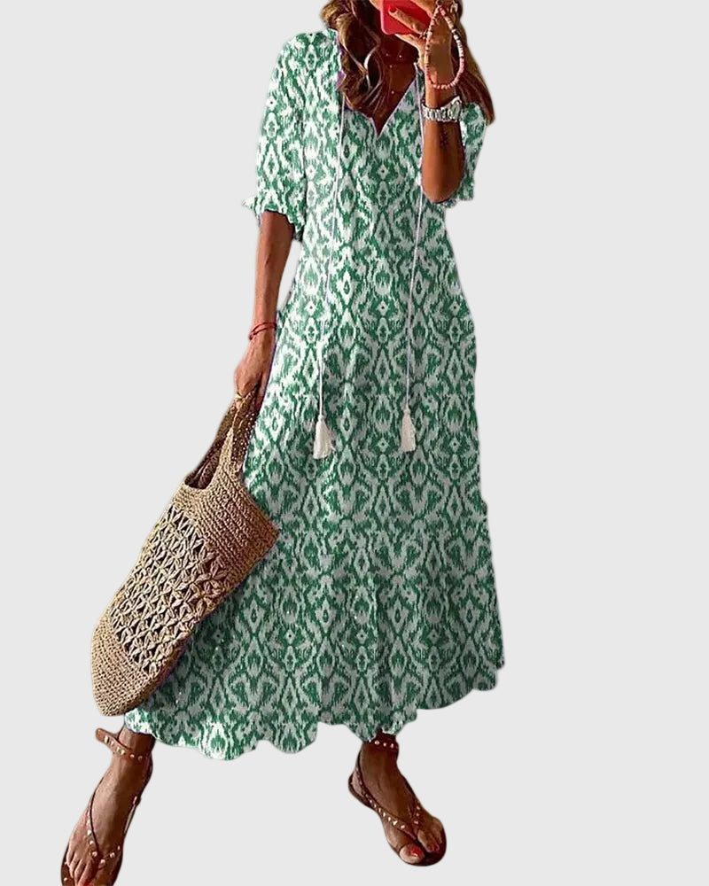 Perona | Boho Vintage Summer Maxi Dress