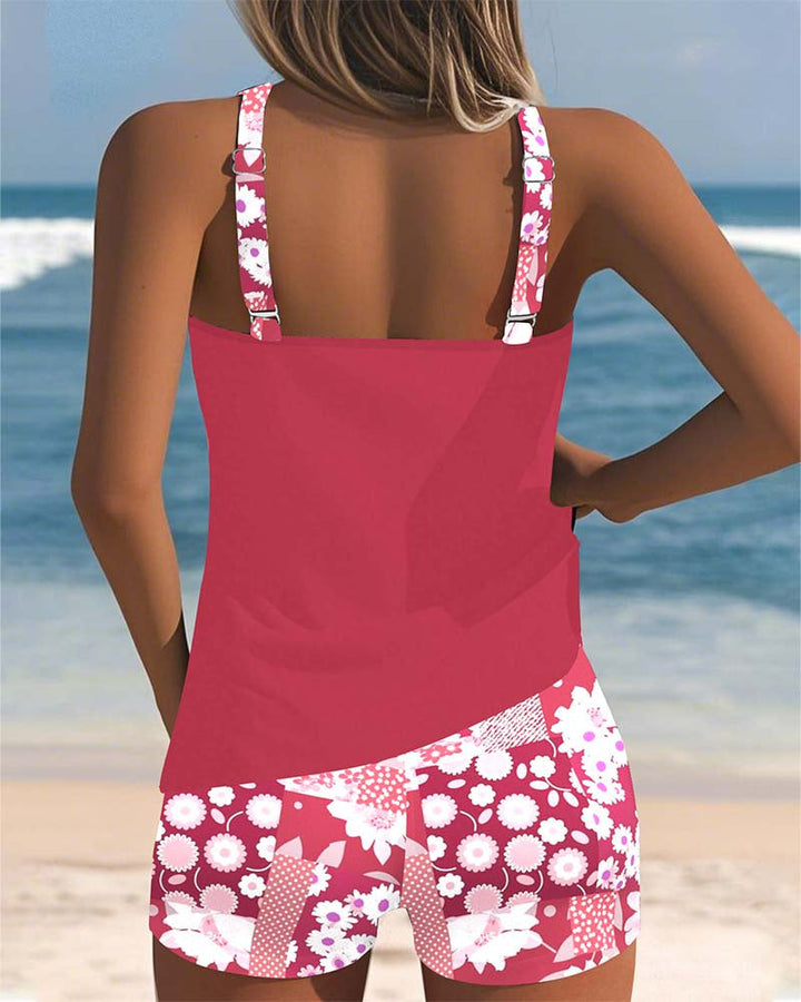 Melanie™ | Costume da bagno due pezzi con vestibilità comoda e stile floreale da spiaggia