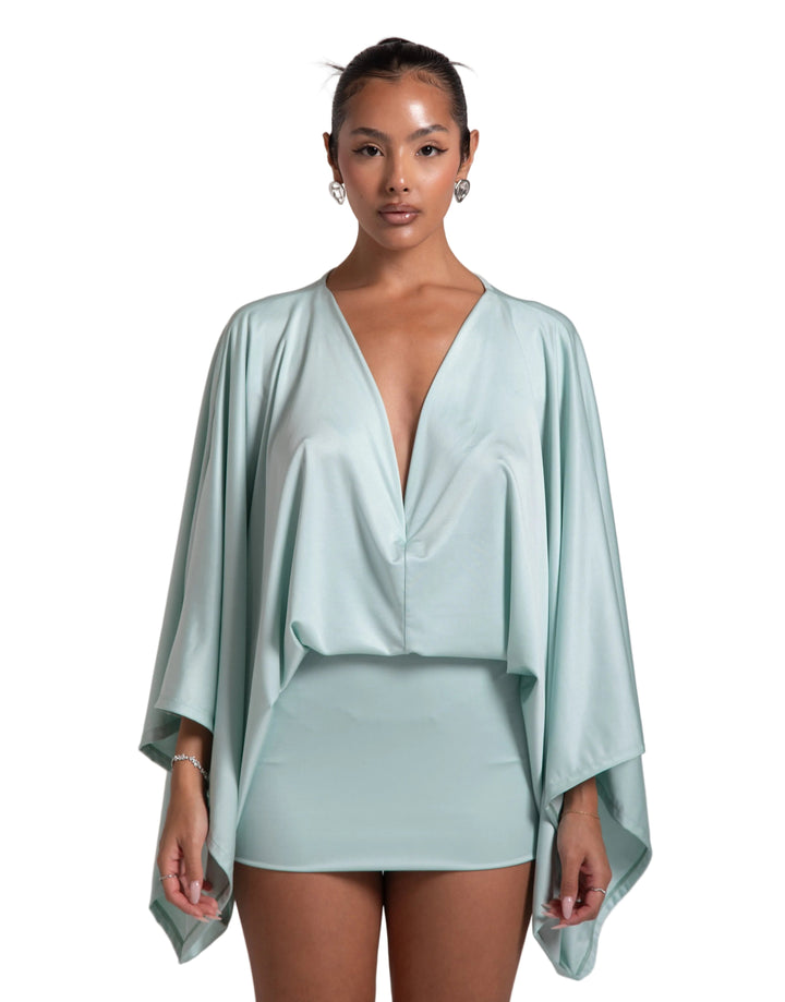 VESTIDO MINI ISLA - VERDE MENTA CLARO
