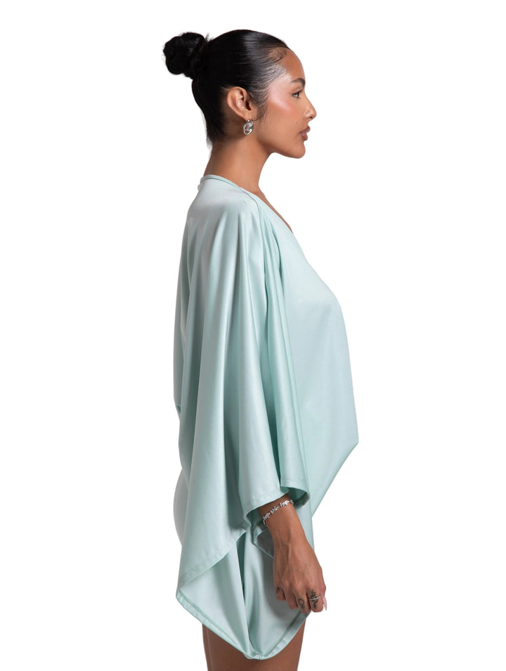 VESTIDO MINI ISLA - VERDE MENTA CLARO