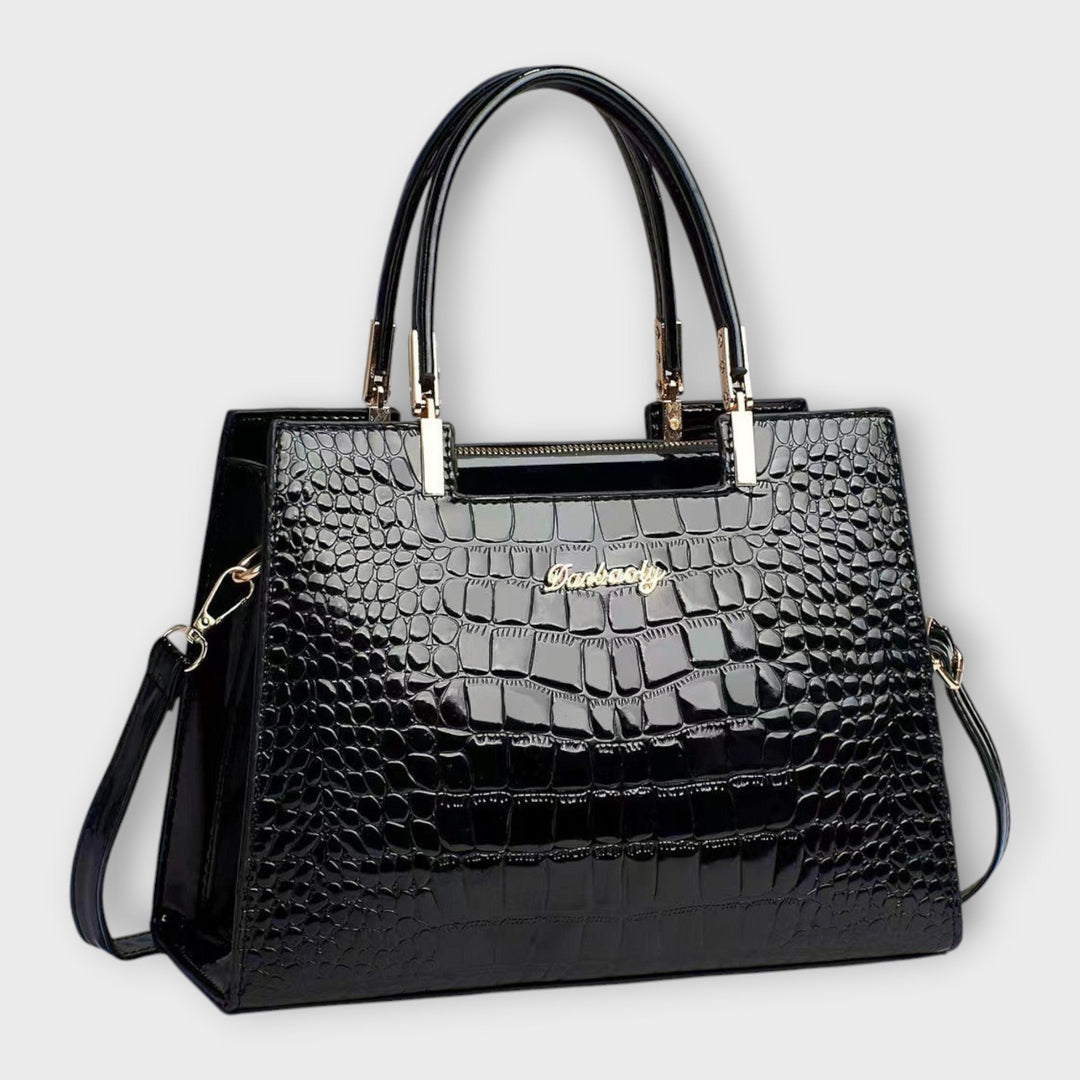 Erain - Sac en cuir de crocodile brillant