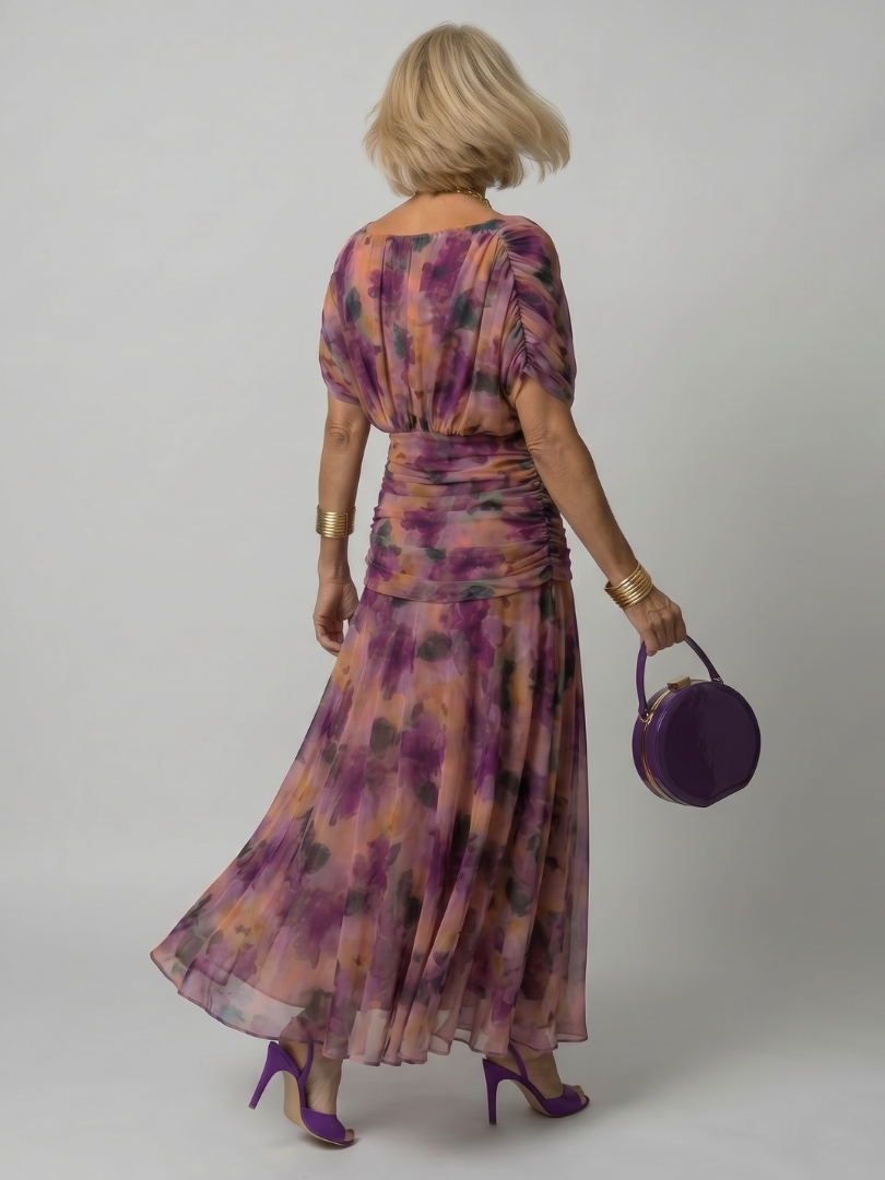 Calen | Vestito midi fluido con spalle scoperte
