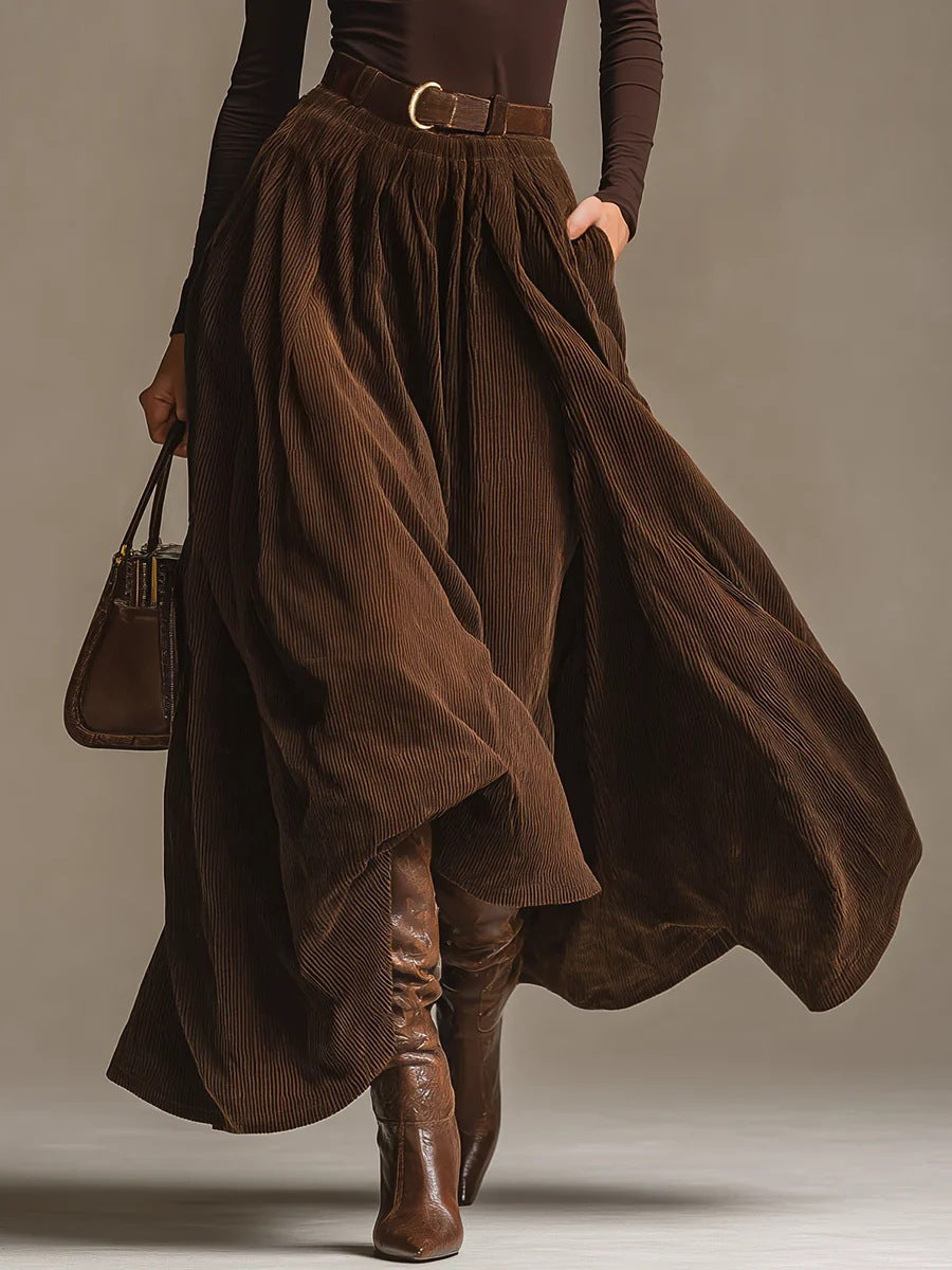 Lunori™ | Conjunto de dos piezas Aveline (cuello alto y falda maxi)