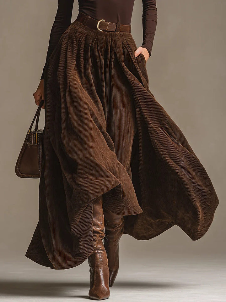 Lunori™ | Conjunto de dos piezas Aveline (cuello alto y falda maxi)