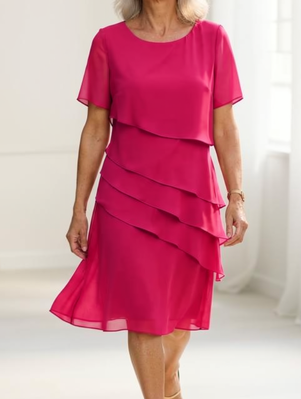 Linda™ | Elegant Comfort Ruffle Dress
