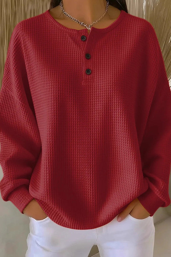 Aurelie | Henley de Punto Waffle