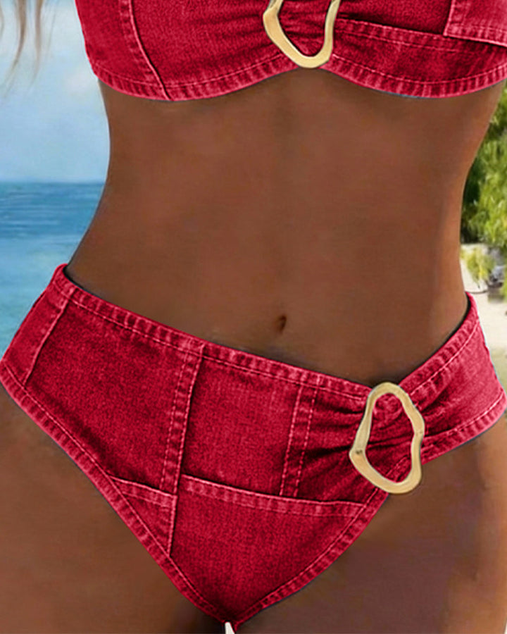 Patricia™ | Dvoudílné bikiny s kovovou sponou a šlemi