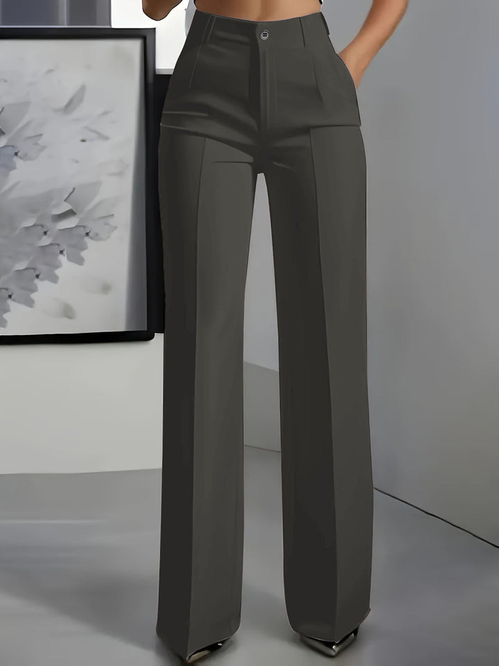 High-Waisted Women's Pants with Elastic Waistband