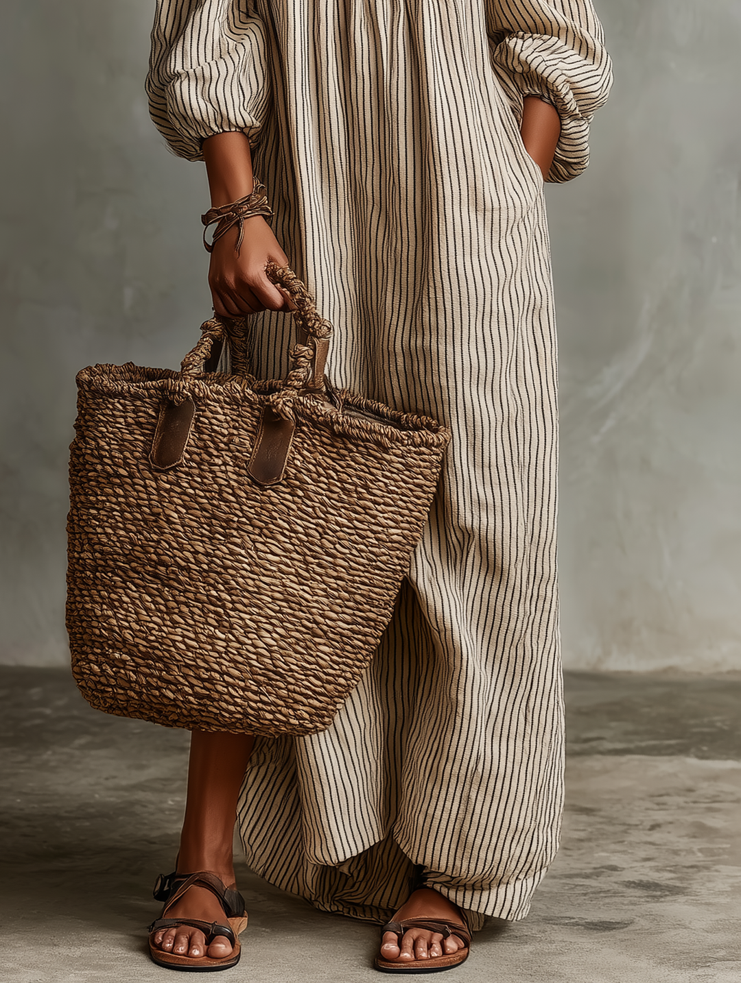 Off Shoulder Maxi Dress - Cotton Linen Summer Vacation Dress