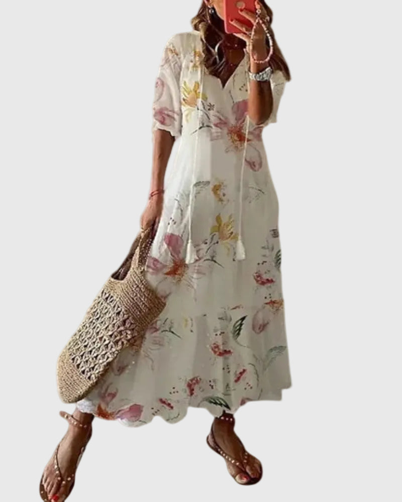 Perona | Boho Vintage Summer Maxi Dress