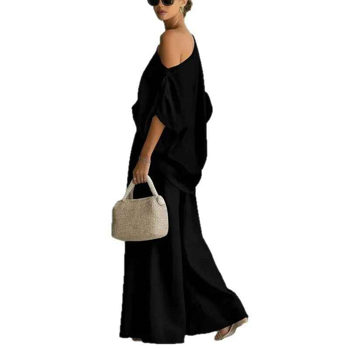 Lisa | Weiches Off-Shoulder-Top und Set mit schmal zulaufender Hose
