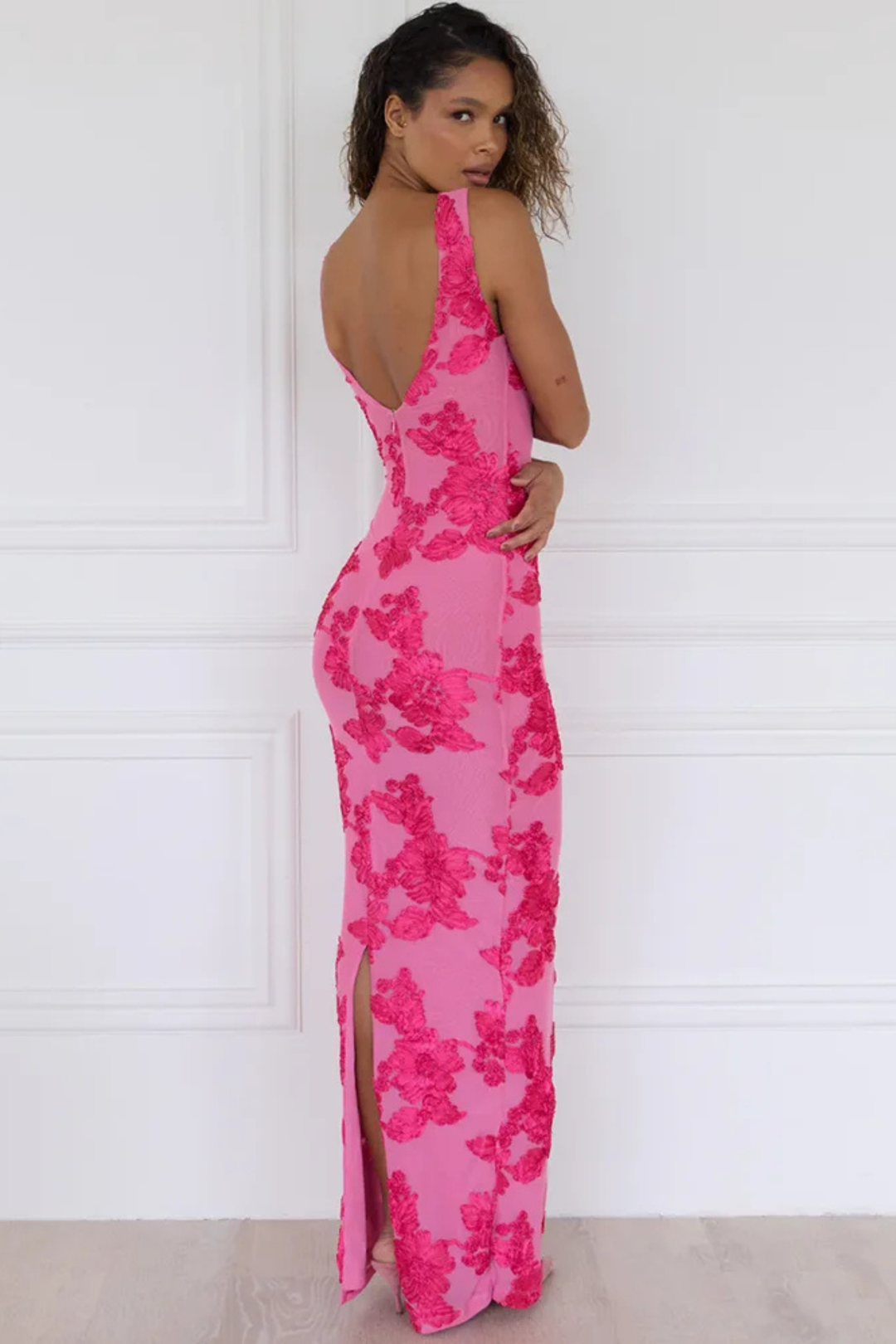 Amara | Elegantes Maxikleid in Pink