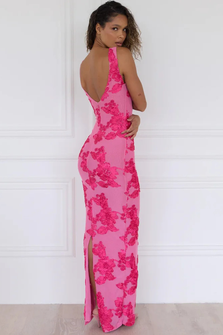 Amara | Elegantes Maxikleid in Pink