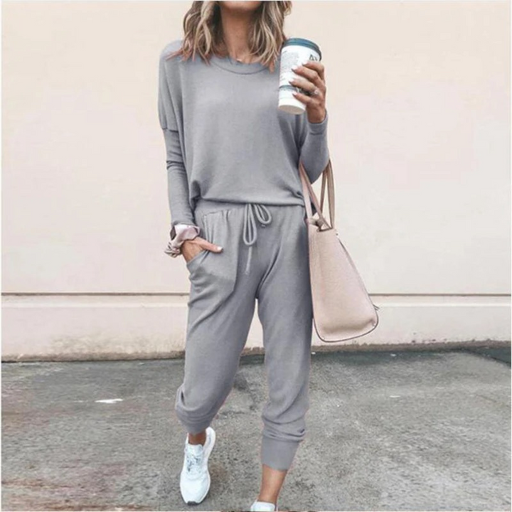 Nylie™ | Conjunto de Moletom Relaxado Jogger