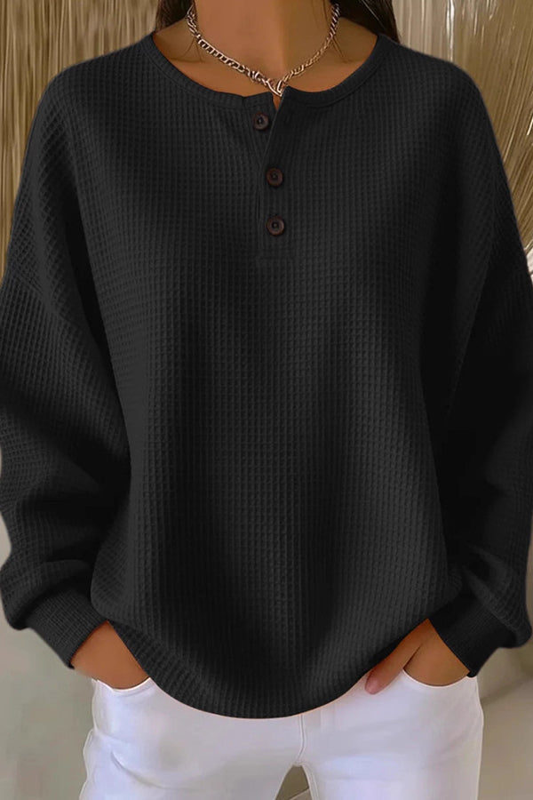 Aurelie | Henley de Punto Waffle