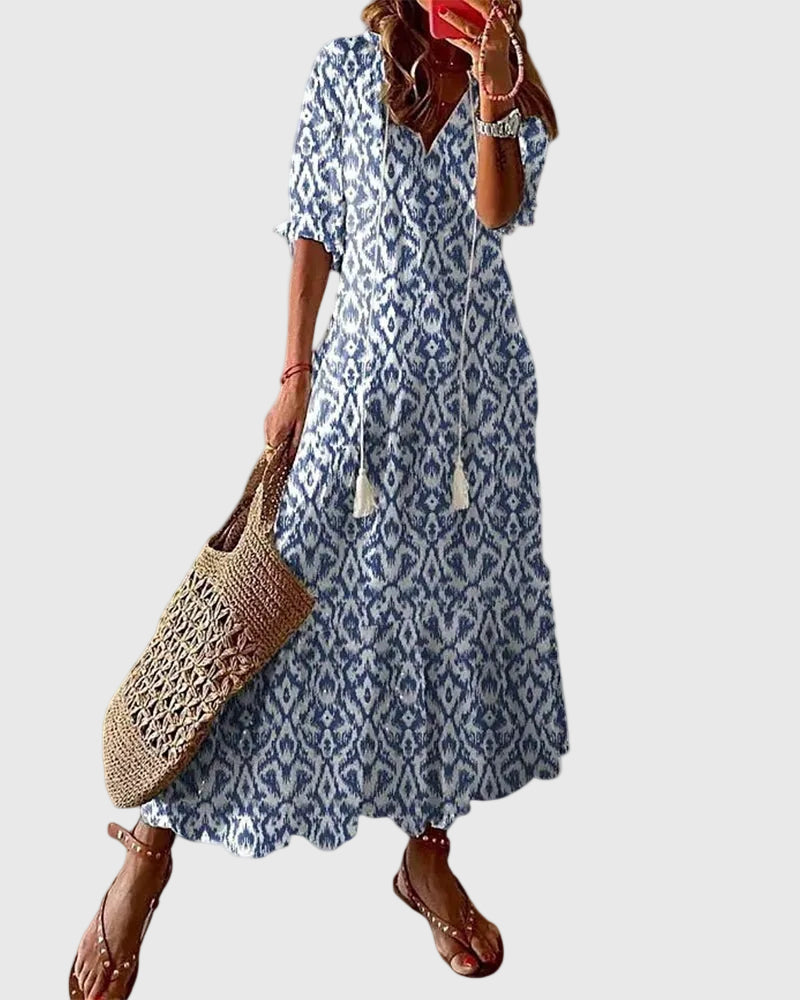 Perona | Boho Vintage Summer Maxi Dress