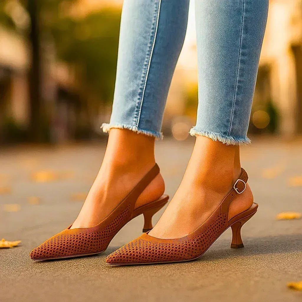 AVELINA MESH HEELS