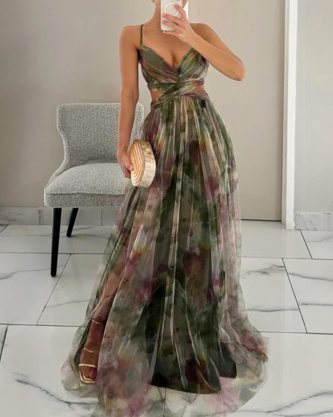Marbella | Maxikleid mit Spaghettiträgern