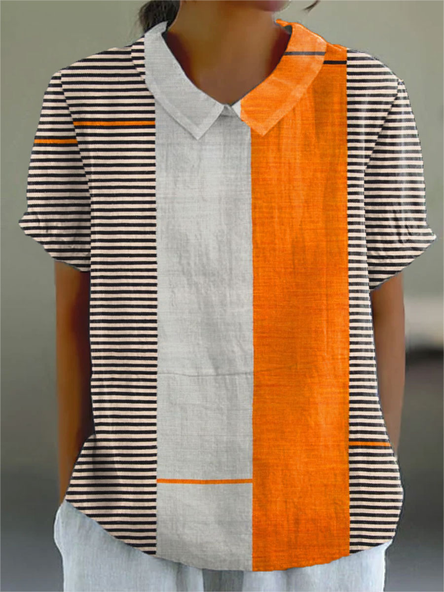 Lena • Color Block Striped Shirt