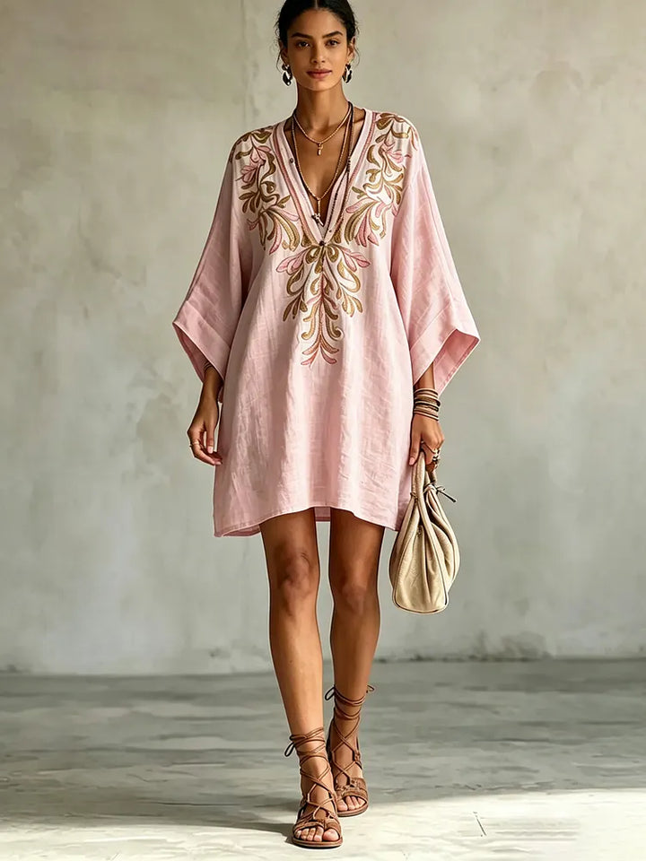 Ottilie™ | Vestido suave con escote en V y estampado floral